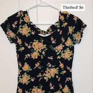 Form fitting floral dress